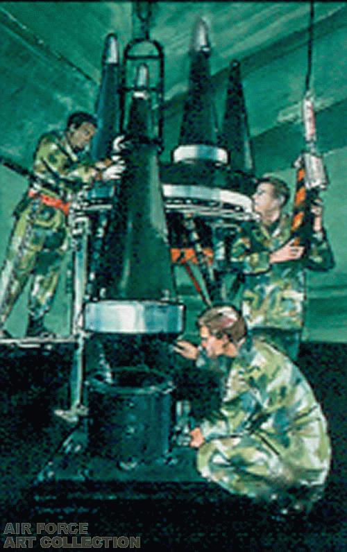 AIRMEN IN TRAINING, VANDENBERG AFB, CALIFORNIA TO INSTALL AND REMOVE WARHEADS